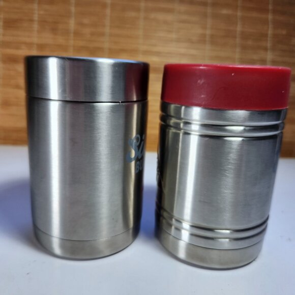 Coors Light Silver Bullet Beer Can Koozie Bottle Coozie Stainless Steel Red (2) - Picture 4 of 9